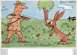 Delcampe - 4V5Hy    Chasse Chasseur Humour Illustrateur Rob Vel En TBE Canon Fusil Bouché Par Lapin - Caccia