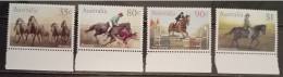 Delcampe - Australia Horse Racing Equestrian 4 Stamps 1986 MNH - Ongebruikt