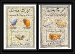Delcampe - 80657a Seashells Of Grenada Grenadines Mi N°279/280 Periwinkle Shells TB Neuf ** MNH Poissons Fishes Bigorneau 1993 - Muscheln
