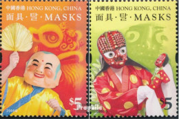 Delcampe - Hongkong 1502-1503 (kompl.Ausg.) Postfrisch 2008 Masken - Unused Stamps