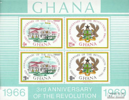 Delcampe - Ghana Block36 (kompl.Ausg.) Postfrisch 1969 Revolution - Ghana (1957-...)