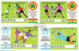 Delcampe - Ghana 771B-774B (kompl.Ausg.) Ungezähnt Postfrisch 1978 Fußball - Ghana (1957-...)