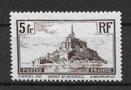 Delcampe - Mont St Michel 5,00F Brun N° 260a Type I ** TTBE - Luxe - Cote Y&T 2024 De 50 € - Ungebraucht