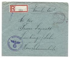 Delcampe - Feldpost Niederlande Dienstpost Einschreiben SS Polizei Ersatz Bataillon III Herzogenbusch 1942 KZ - Feldpost 2. Weltkrieg