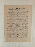 Delcampe - Cc77,spartito Musicale,g.mangone,missa In Hon.s.jacobi Apostoli,per Basso - Noten & Partituren