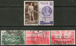Delcampe - ITALIA – ITALY Serie No Completa X 5 Sellos Usados 2000° ANIVERSARIO POETA HORACIO Año 1936 – Valorizada U$S 16.85 - Gebraucht