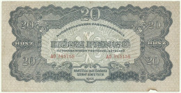 Delcampe - Hungary - 20 Pengö - 1944 - Pick: M6.b - Serie AO - Russian Army Occupation - WWII - Ungheria