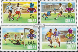 Delcampe - Ghana 564C-567C (kompl.Ausg.) Gezähnt 13 1/2 Postfrisch 1974 Fußball - Ghana (1957-...)