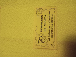 Delcampe - Isola Bella.1924.permesso De Visita Al Palazzo E Giardino.biglietto.non Cartolina..regpost.e8.by December - Sonstige & Ohne Zuordnung