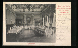 Delcampe - AK Berlin, Germania Prachtsäle, Chausseestr. 103, Blick In Den Hochzeitssaal - Mitte