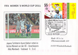 Delcampe - Germany Cover 2011 Women World Cup Football In Germany - Frankfurt Am Main Titelgewinn Durch Japan. Postal Weight 0,04 K - Storia Postale