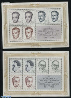 Delcampe - Yugoslavia 1968 National Heroes 2 S/s, Mint NH - Unused Stamps