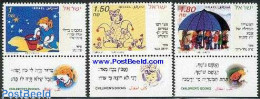 Delcampe - Israel 1995 Children Books 3v, Mint NH, Nature - Cats - Dogs - Art - Children's Books Illustrations - Unused Stamps (with Tabs)