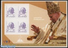 Delcampe - Slovakia 2003 Pope John Paul II S/s, Mint NH, Religion - Pope - Religion - Ungebraucht