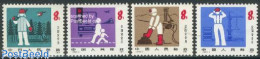 Delcampe - China People’s Republic 1981 Safety At Work 4v, Mint NH, Science - Transport - Mining - Automobiles - Helicopters - .. - Ungebraucht