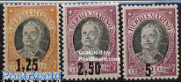 Delcampe - San Marino 1927 Overprints 3v, Mint NH - Ungebraucht