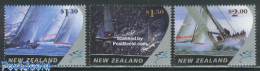 Delcampe - New Zealand 2002 Americas Cup 3v, Mint NH, Sport - Transport - Sailing - Ships And Boats - Unused Stamps