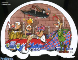 Delcampe - Luxemburg 2010 Comic Superjhemp S/s S-a, Mint NH, Nature - Transport - Dogs - Automobiles - Art - Comics (except Disney) - Unused Stamps