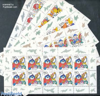 Delcampe - Germany, Federal Republic 1998 Youth 5 M/s, Mint NH, Nature - Elephants - Poultry - Art - Children's Books Illustrations - Unused Stamps