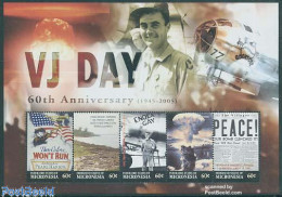 Delcampe - Micronesia 2005 VJ Day 5v M/s, Pearl Harbour, Mint NH, History - Science - Transport - Newspapers & Journalism - World.. - 2. Weltkrieg
