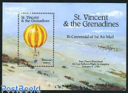 Delcampe - Saint Vincent 1993 Aviation History, Blanchard S/s, Mint NH, Transport - Balloons - Fesselballons