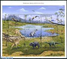 Delcampe - Dominica 1999 Preh. Animals 9v M/s, Mint NH, Nature - Prehistoric Animals - Vor- U. Frühgeschichte