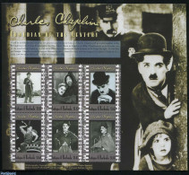 Delcampe - Antigua & Barbuda 2000 Charlie Chaplin 6v M/s, Mint NH, Performance Art - Film - Movie Stars - Kino