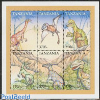 Delcampe - Tanzania 1999 Preh. Animals 6v M/s, Gallimimus, Mint NH, Nature - Prehistoric Animals - Vor- U. Frühgeschichte