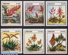 Delcampe - Zimbabwe 2004 Flowers 6v, Mint NH, Nature - Flowers & Plants - Zimbabwe (1980-...)