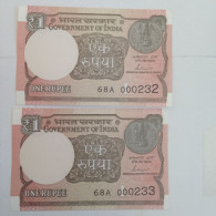 Delcampe - 2017 RARE  LOWER NUMBER  000232..233 INDIA - Inde