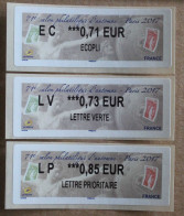 Delcampe - Lis2017#04 : Lisa EC 0.71, LV 0.73, LP 0.85 - Salon Philatélique D'Automne Paris 2017, 40 Ans De La Sabine De Gandon - 2010-... Vignettes Illustrées