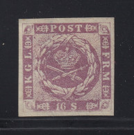 Delcampe - Dänemark 10 U, 16 Sk. UNGEZÄHNT, Originalgummi/Falz, SELTEN, Fotoattest 1220,- € - Unused Stamps