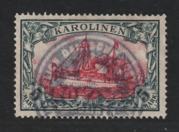 Delcampe - KAROLINEN 19,  5 Mk. Kaiserjacht Ohne WZ. Mit DienstSiegel PONAPE, 600,- € - Isole Caroline