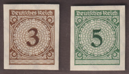 Delcampe - DT. REICH 338+339 U, 3+5 Pfg. UNGEZÄHNT, Originalgummi/Falz, Einwandfrei, 270,-€ - Ongebruikt