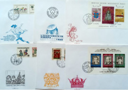 Delcampe - Lot 6 Enveloppe 1er Premier Jour FDC Liechtenstein Années 80 - FDC