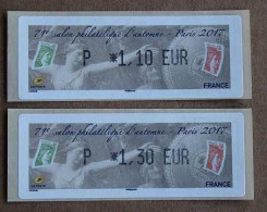 Delcampe - Lis2017#06 : Lisa P 1.10,  P 1.30 - Salon Philatélique D'Automne Paris 2017, 40 Ans De La Sabine De Gandon - 2010-... Vignettes Illustrées