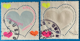 Delcampe - France 2016 : Saint-Valentin, Coeur Courrèges N° 5024 à 5025 Oblitéré - Used Stamps