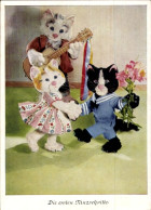 Delcampe - CPA Diehl-Puppen, Erste Tanzstunde, Katzen, Puppen, Gitarre - Spielzeug & Spiele