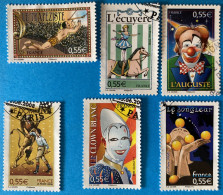 Delcampe - France 2008 : Personnages Célèbres, Le Cirque N° 4216 à 4221 Oblitéré - Gebruikt