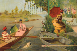 Delcampe - CHROMO LA CHICOREE EXTRA A LA BOULANGEREE  " CANDELIEZ à Ste OLLE LEZ-CAMBRAI " Balade Romantique En  Barque - Sonstige & Ohne Zuordnung