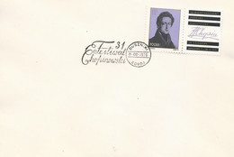 Delcampe - Poland Postmark D76.08.08 DUSZNIKI.03kop: Music Chopin Festival - Postwaardestukken