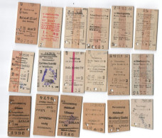 Delcampe - 33] BRD (DR Der DDR)  - 18 Genutzte Pappfahrkarten (Mitteldeutschland) - Europe