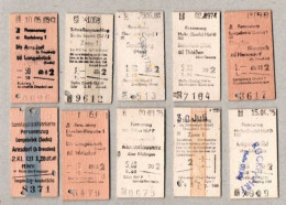Delcampe - 12] BRD - 10 Genutzte Pappfahrkarten Der DR Zur Zeit Der Südl. DDR (60 Bis 80ziger Jahre - Europe