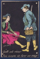 Delcampe - CPA Sager Xavier Fond Noir Illustrateur Femme Woman Circulée Chasse - Sager, Xavier