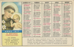 Delcampe - Calendarietto Religioso Tascabile S.antonio Di Padova Anno 1977 - Petit Format : 1971-80