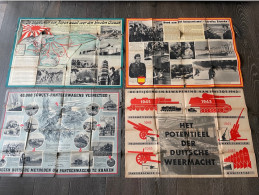 Delcampe - Vlaanderen - 4 Propaganda Affiches WO2 Duitsland - 1939-45