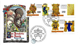 Delcampe - VATICANO - 1980 S. BENEDETTO Patrono Europa Annullo Fdc Su Busta Filagrano (no Serie Completa) - 1316 - Christianity