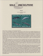 Delcampe - Wale Und Delphine, Palau 1983 **, WWF, Mi:PW 20-23, Yt:PW 15-18, Worldwide Nature Conservation: Whales - Fishes