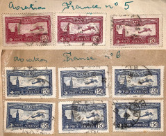 Delcampe - Poste Aérienne De 1930 - Y&T N°5 Et 6 - 9 Timbres Oblitérés - 1927-1959 Used