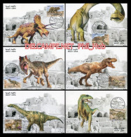 Delcampe - LIBYA 2013 Dinosaurs (6 Maximum-cards) - Vor- U. Frühgeschichte
